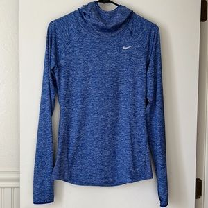 Nike blue dri-fit element running hoodie